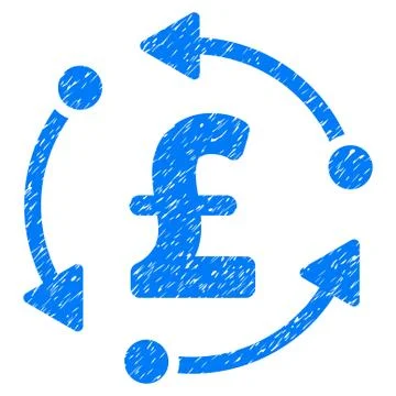 Pound Rotation Grainy Texture Icon Illustrazione stock
