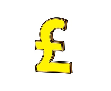 Pound sign 3d vector Illustrazione stock