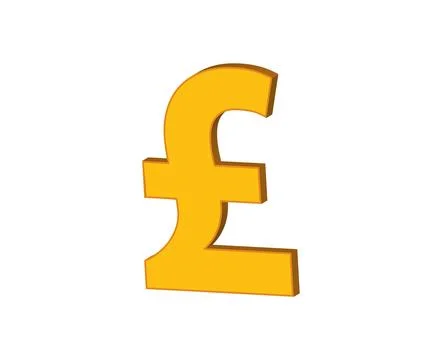Pound sign 3d vector Illustrazione stock