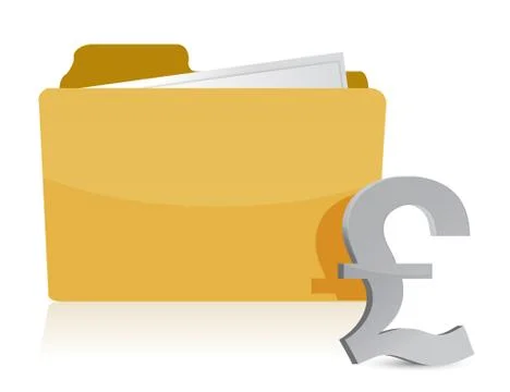 Pound sign and folder Stock-Illustration