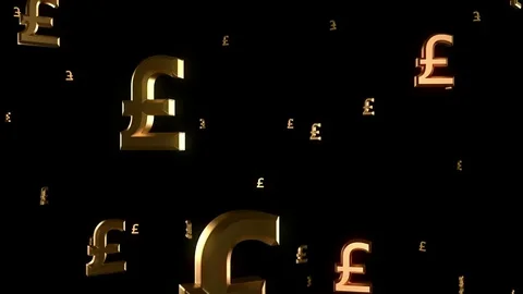 Pound sign falling, loop, 3D animation Stock Footage 80076651