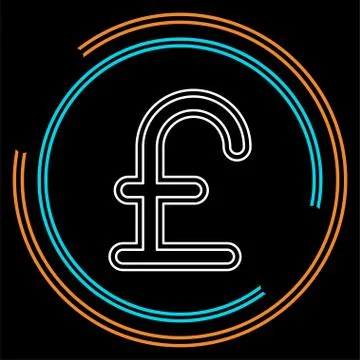 Pound sign icon, money Pound illustration Stock Illustration