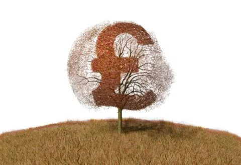 Pound sign on a tree Stock Illustration