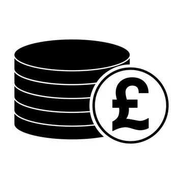 Pound stack coin, flat icon money design, cash sign vector illustration イラスト素材