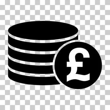 Pound stack coin, flat icon money design, cash sign vector illustration 스톡 일러스트