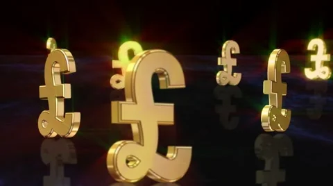 Pound Sterling 3D loopable background 스톡 동영상 991333