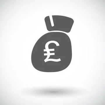 Pound sterling flat icon Stock Illustration