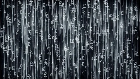 Pound Sterling GBP Dark Background Stock Footage 84982865