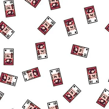 Pound sterling gbp vector seamless pattern Stock Illustration