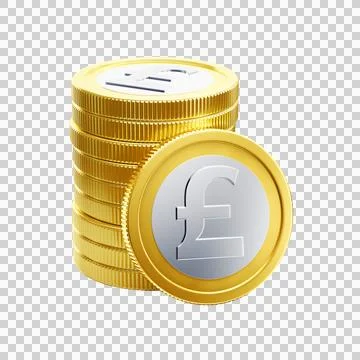 The Pound Sterling 'Generic' Coins Stock Illustration