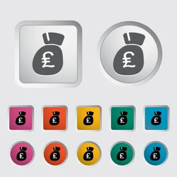 Pound sterling icon. Stock Illustration