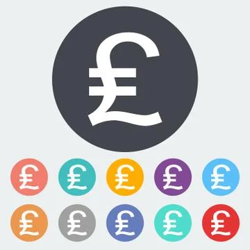 Pound sterling icon. Stock Illustration