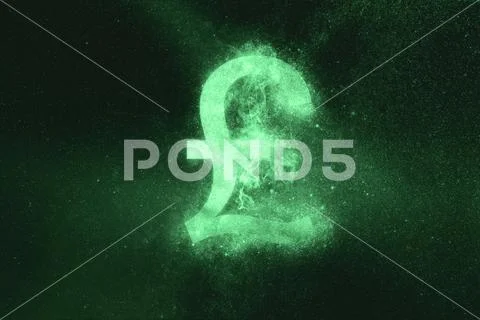 Pound sterling sign, Pound sterling Symbol. Green symbol Stock Illustration