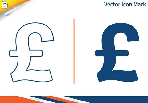 Pound sterling symbol icon vector mark. Stock-Illustration