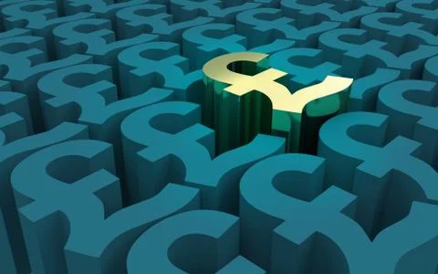 Pound Sterling Symbols pattern Stock-Illustration