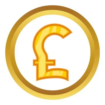 Pound sterling vector icon Illustrazione stock