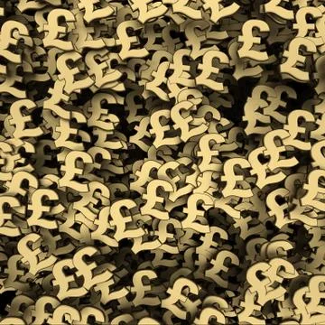 Pound symbol background 3d rendering Illustrazione stock