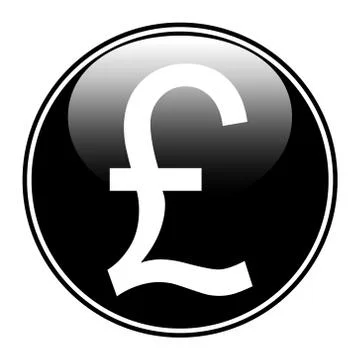 Pound symbol button Stock Illustration
