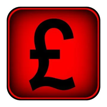 Pound symbol button Stock Illustration