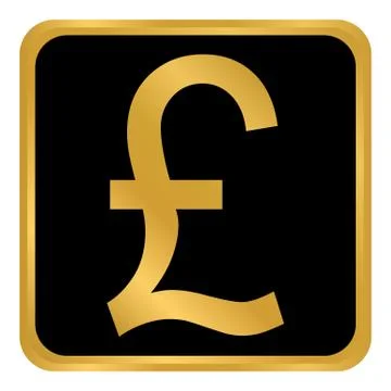 Pound symbol button. Stock Illustration