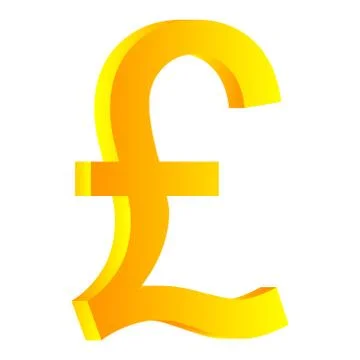 Pound symbol icon Illustrazione stock
