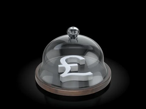 Pound symbol under the dome Stock Illustration