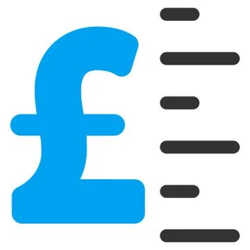Pound Value Flat Vector Icon Symbol Illustrazione stock