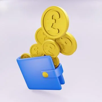 Pound wallet Stock Illustration