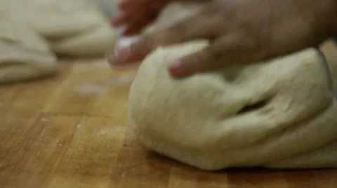Pounding dough Stock Footage 9443522