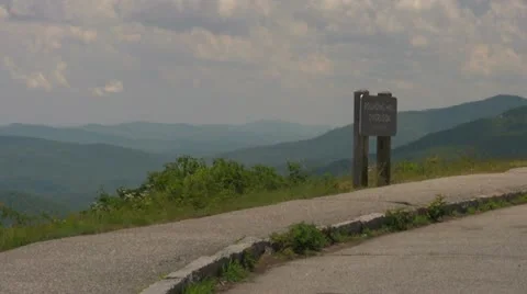Pounding Mill Overlook on the Blue Ridge Parkway Video stock 14870518
