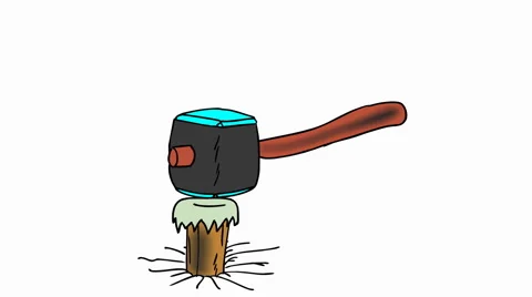 Pounding the pile with sledgehammer. Stock-Footage 981826