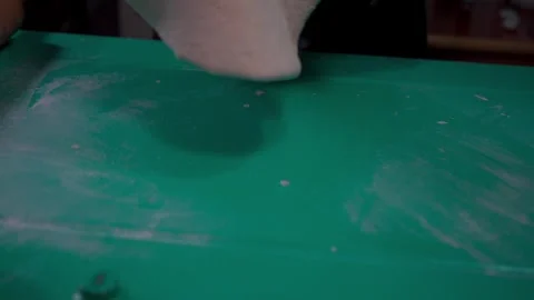 Pounding Pizza Dough Stock Footage 293257328