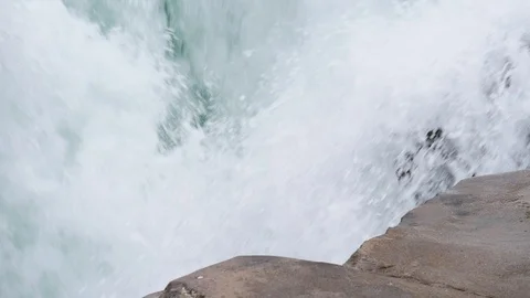Pounding Waterfall in Slow Motion and Close Up Vídeo Stock 119705209