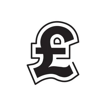 Poundsterling icon symbol design template isolated illustration Stock Illustration