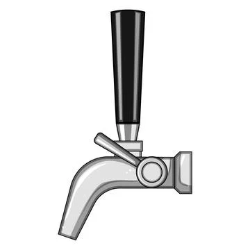 Pour beer tap cartoon vector illustration Stock Illustration