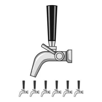 Pour beer tap cartoon vector graphic Stock Illustration