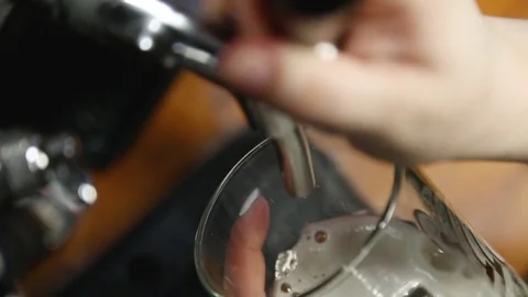 Pour beer from the tap Stock Footage 83869643