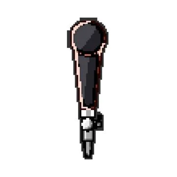 Pour beer tap handle pixel art vector illustration Illustration