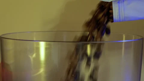 Pour coffee bean. Slow motion. Stock Footage 183968617