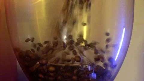 Pour coffee beans. Slow motion. Stock Footage 183968661