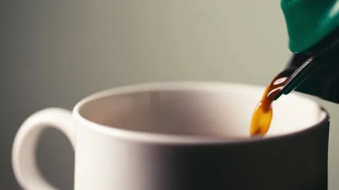 Pour coffee close-up Stock-Footage 234192702