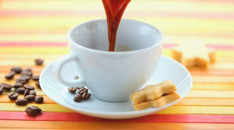 Pour coffee Stockbeeldmateriaal 458417