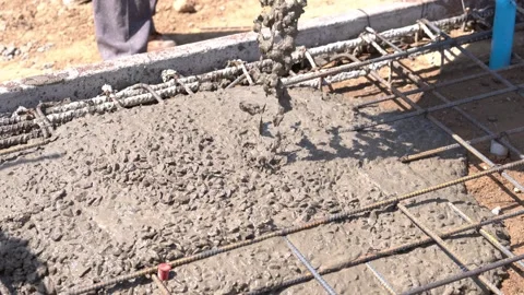 Pour concrete to floor Stock Footage 185969850