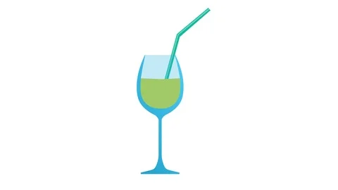 Pour a drink. Drinks in the bar, animation. Cartoon Stock Footage 123153469