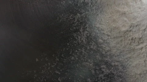Pour flour. The bottom of the pan. Stock Footage 244733141