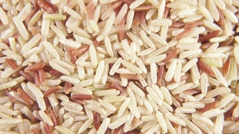 Pour grain on grain close-up Stock Footage 92122360