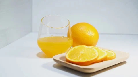 Pour orange juice Stock Footage 97301621