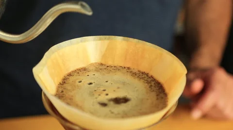 Pour Over Coffee In Chemex Stock Footage 65483769