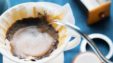 Pour Over Coffee Cinemagraph Stock Footage 127207236