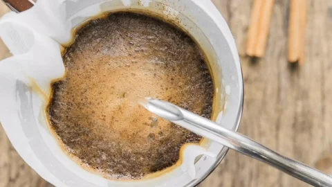 Pour Over Coffee Cinemagraph Stock Footage 127207337